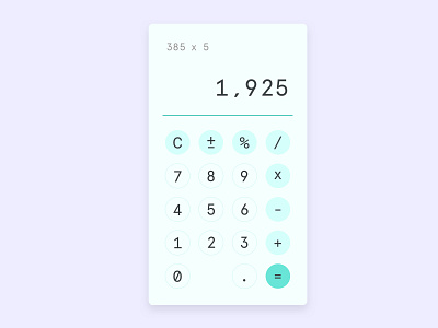 100 Days of UI — Day 4 — Calculator 100 days of ui calculator daily 100 challenge daily ui 004 typography ui