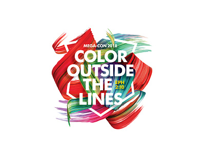 Color Outside the Lines Logo branding brush brushstrokes color identity logo
