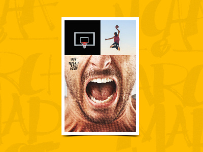 March Madness Poster basketball dunk illustration lettering march madness photo poster scream