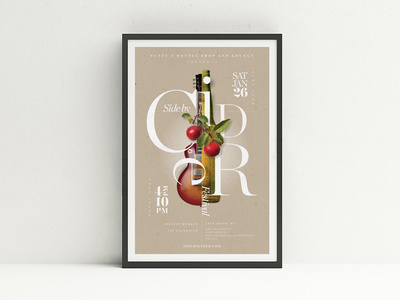 Side By Cider Poster cider event festival music type
