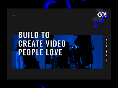 Getcase black blue bold interface studio ux ux ui video production website