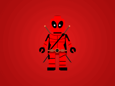 Fan Art Deadpool toy deadpool fan art flat design icon lego minimalist toy