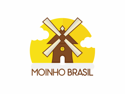 Logo Moinho Brasil brand brasil flat design gif icon logo logotipo marca minimalist