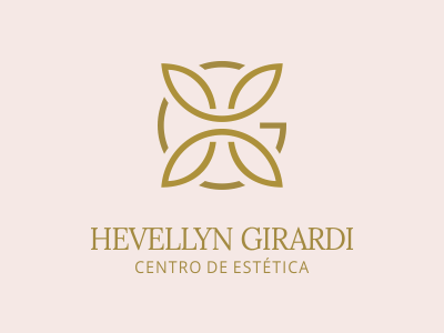 Logotipo Hevellyn Girardi branding brunohenris dourados flat icon logo logotipo minimalist