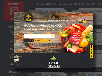 Zama Organics design mockup ui ux wireframe