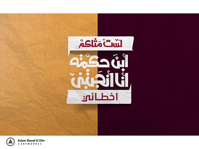 لست مثلكم ابن حكمة انا انجبتني اخطائي arabic calligraphy arabic type typography