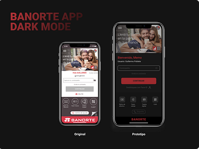 banorte app dark mode Prototype app app design banorte dark mode