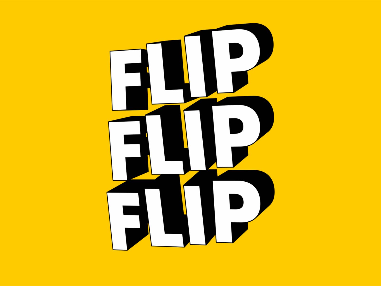 Flip the type 3d animation design flat graphic design illustration logo motion graphics text ty type typography