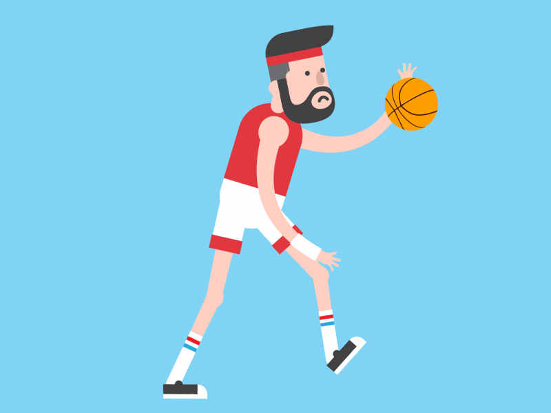 Alone Player animation basket ball basketball character design flat flat design illustration