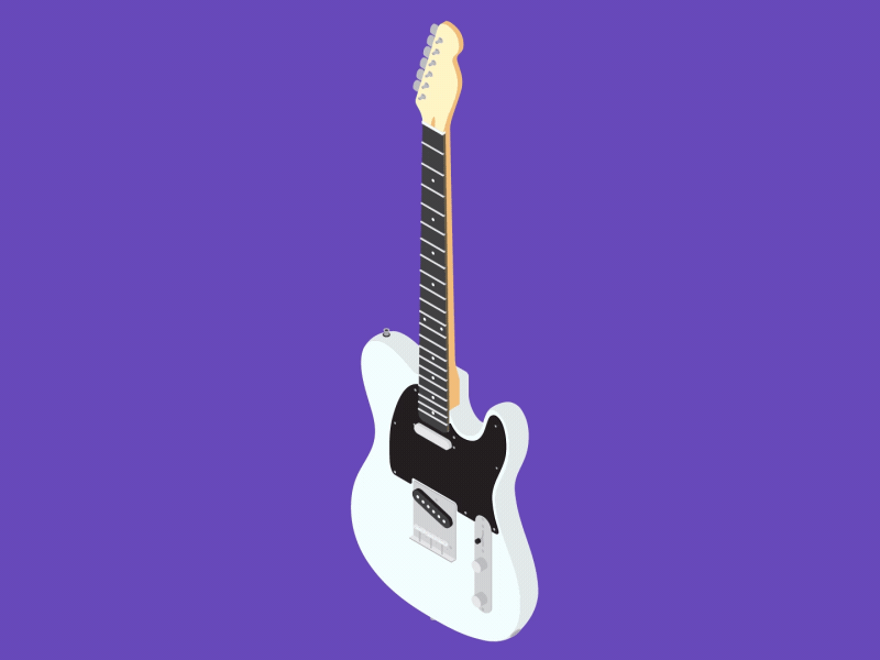 Telecaster Parts animation animation 2d design fender flat flat design guitar illustration motion design telecaster