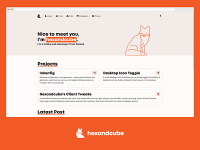 Hexandcube.eu.org 2022 Website Design 16:9 branding css design graphic design light logo material material design material you rounded ui ux web design website