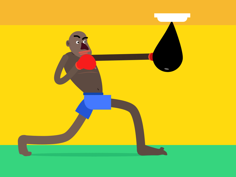 Boxing 2d animation character fun
