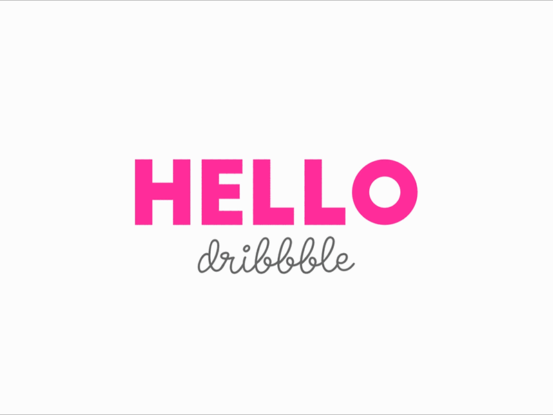 Hello, dribbble! debut dribbble first shot hello motion