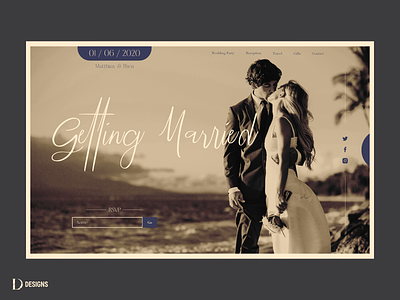 Getting married landing page design marriage ui web design website website design wedding