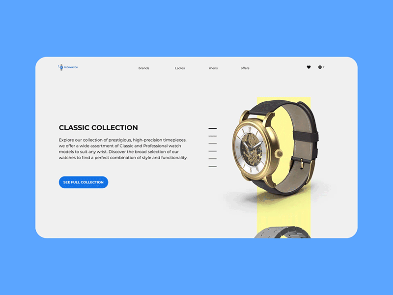 watches store UI concept