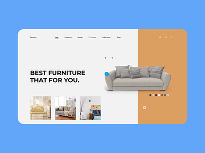 Furniture Website color creative e commerce furniture shop furniture store furniture website interaction interface landing sofa store trending ui ui ux ui design user interface ux ux design