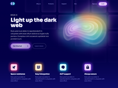 Studio shots: Dark web explorer ui web