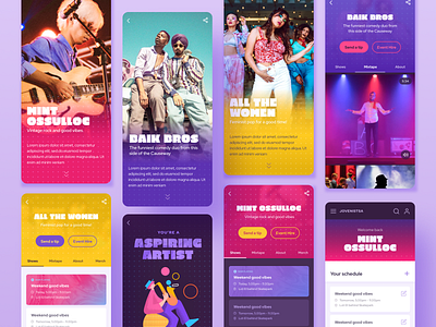 Youth Park Website - Buskers colorful ui web youth