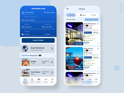 Hotel Booking Mobile App UI design