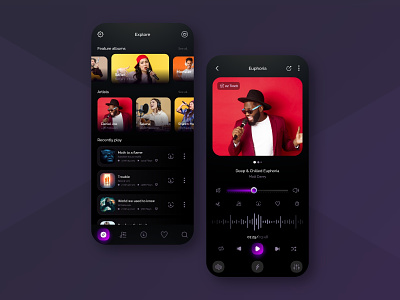 Music Podcast App UI app design design ios music app music app music app ui music lover podcast podcast app ui product design trendy music app ui ui urban design