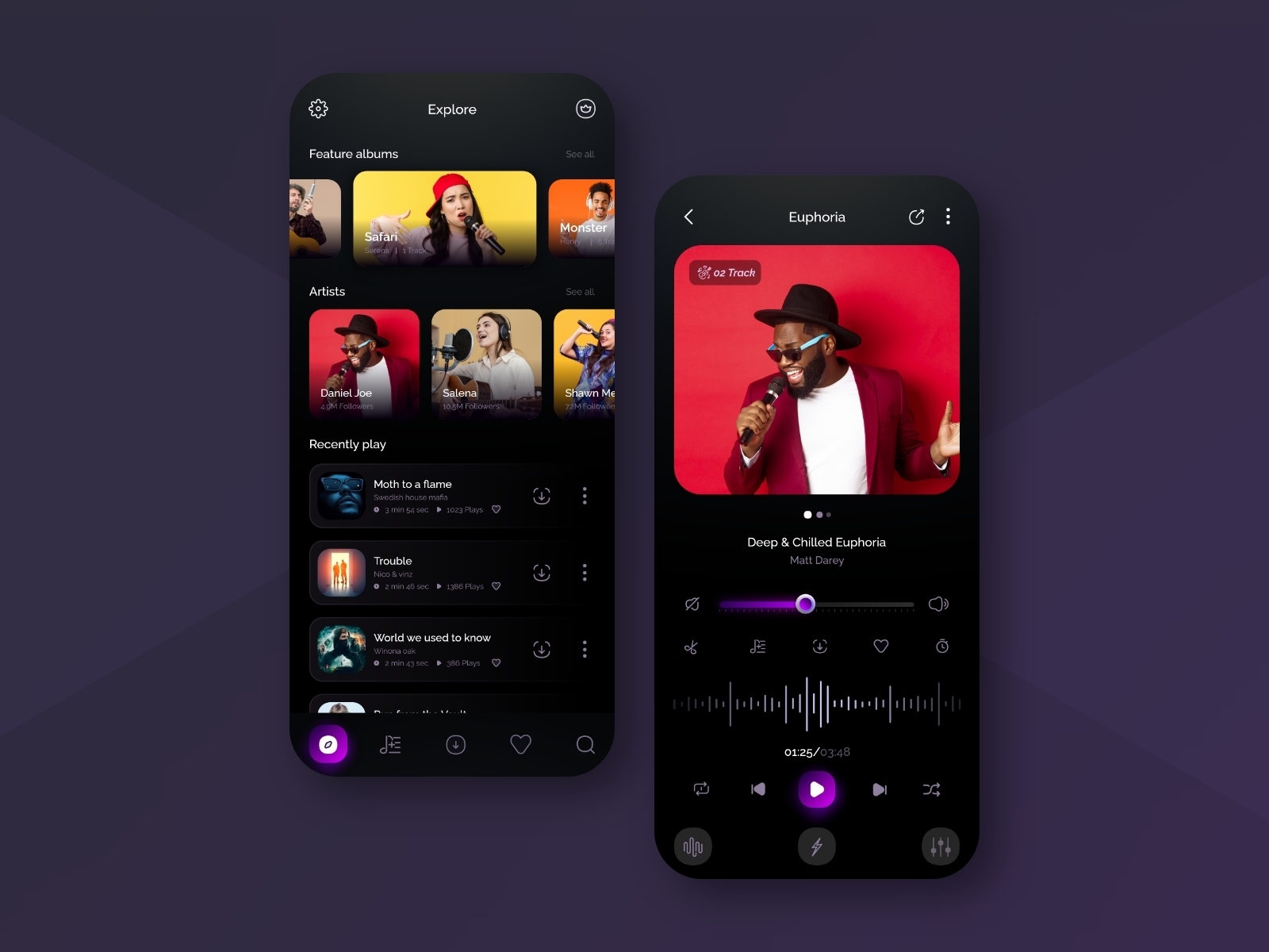 Music Podcast App UI by Debashish mondal on Dribbble