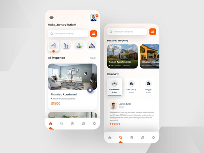 Property and Apartment Finder Platform app design e commerce app graphic design property finder platform property landing page real estate app ui real estate homepage real estate landing page ui