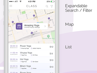 hi-fi prototype for a yoga app 7 ios
