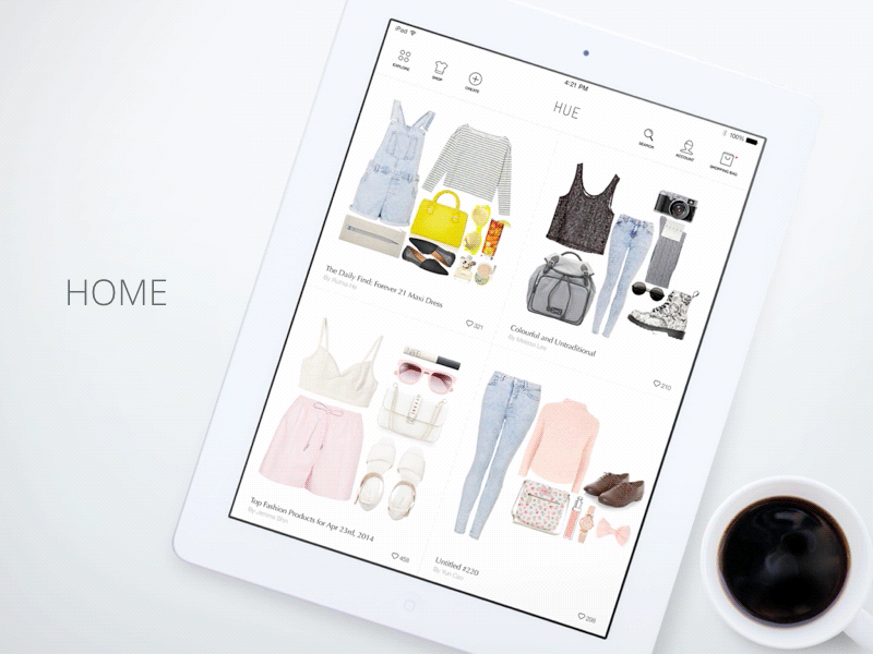 Fashion App on iPad