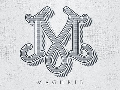 personal logo Maghrib initials logo monogram typography