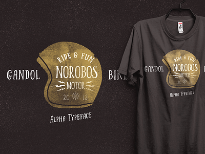 norobos alpha typeface badges emblem font grunge hand drawn hand lettering lettering logo sale texture typography