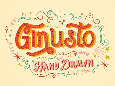 Ginusto beautiful font hand drawn lettering ornament sale sweety typography