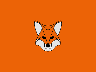 Foxy fox illustration outline