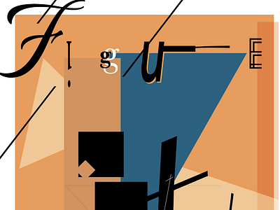 Figure it Out - UPDATE abstract blue orange type typography