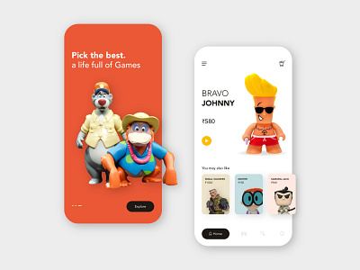 Toy store UI design illustration toys ui