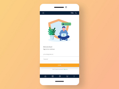 Minimal Login Screen app design design minimalism mobile ui ui