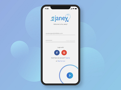 Social app Login Screen Design