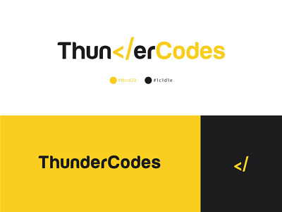 ThunderCodes logo logodesign software development