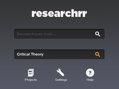 Researchrr UI Elements