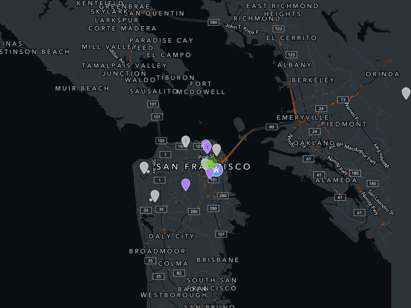 Onfleet Traffic analyze dark dashboard data dispatch driver layer logistics map traffic ui ux