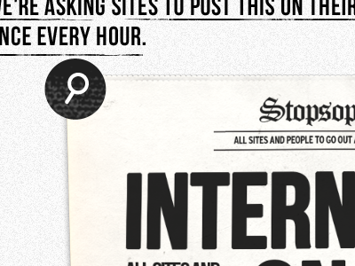 Go on Strike newspaper petition pipa sopa visual design