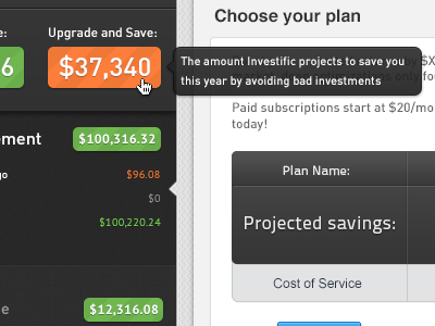 Dashboard Progress charts dashboard finance numbers ui