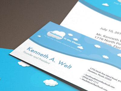 Mediation in the Clouds Stationery business card envelope letterhead stationery