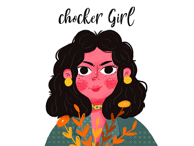 chocker girl 01 illustration