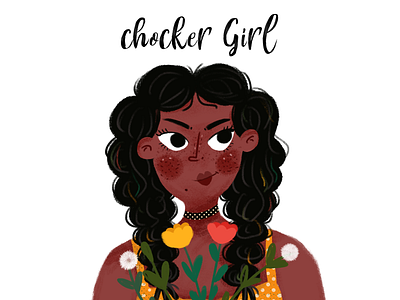 chocker girl 02 illustration