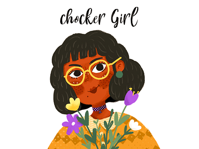 chocker girl 04 illustration