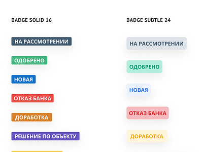 Status & badges components finance app 16pix 24pix badges colors components mvp pixel