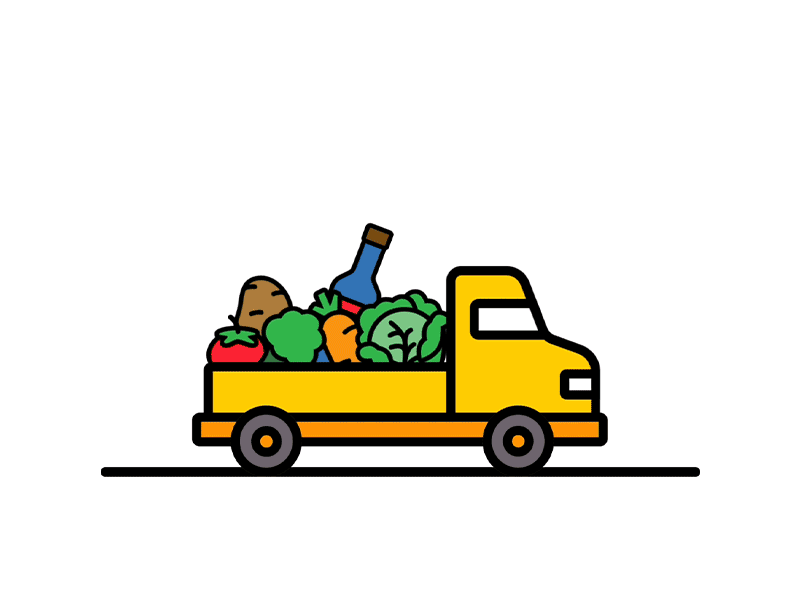 Shipping Truck animation app design illustration