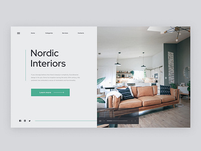 Minimal website for scandinavian interiors