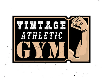 Vintage Gym Badge athletic badge design fitness fitness club gym gym logo logo logotype old retro strong typography vintage
