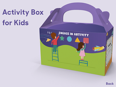Kids' Activity Box activity box branding educational bpx illustration joybox mockup